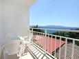 Zaostrog, Balcon dans l’hébergement en type apartment, avec la vue sur la mer et WiFi.