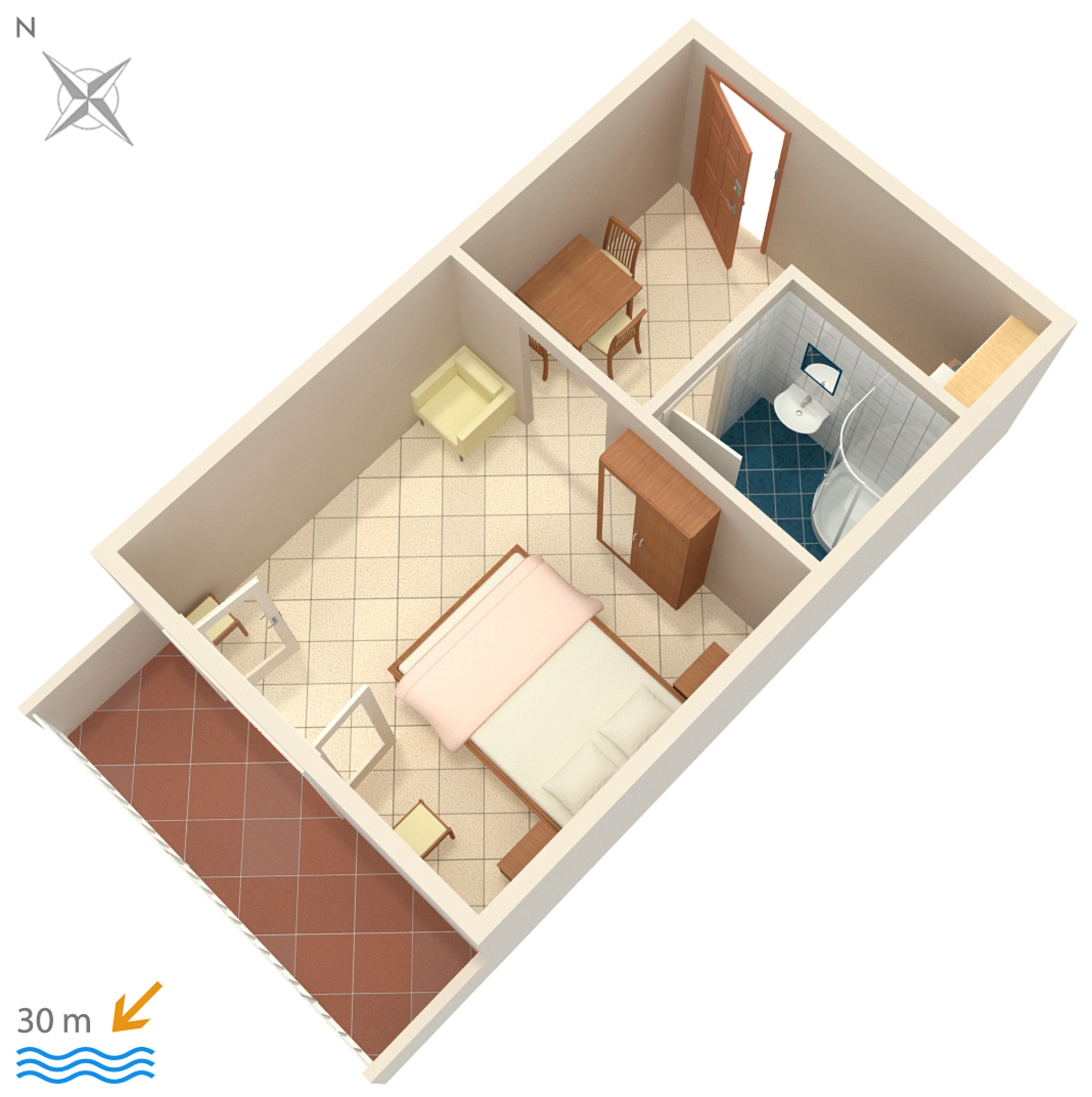 Studio flat near beach Zaostrog, Makarska  AS-b