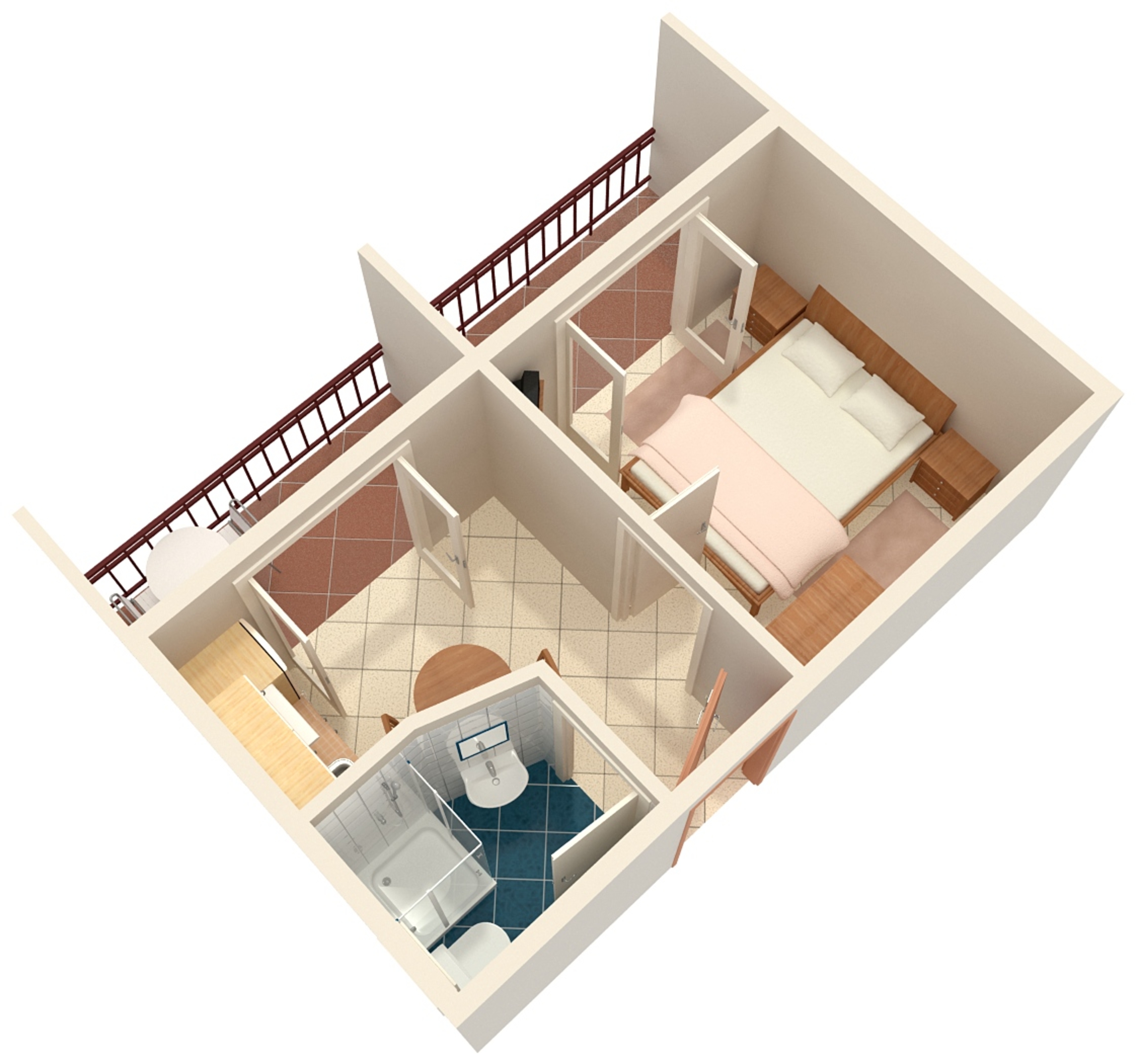 One bedroom apartment with balcony and sea view Stanići, Omiš  A-a