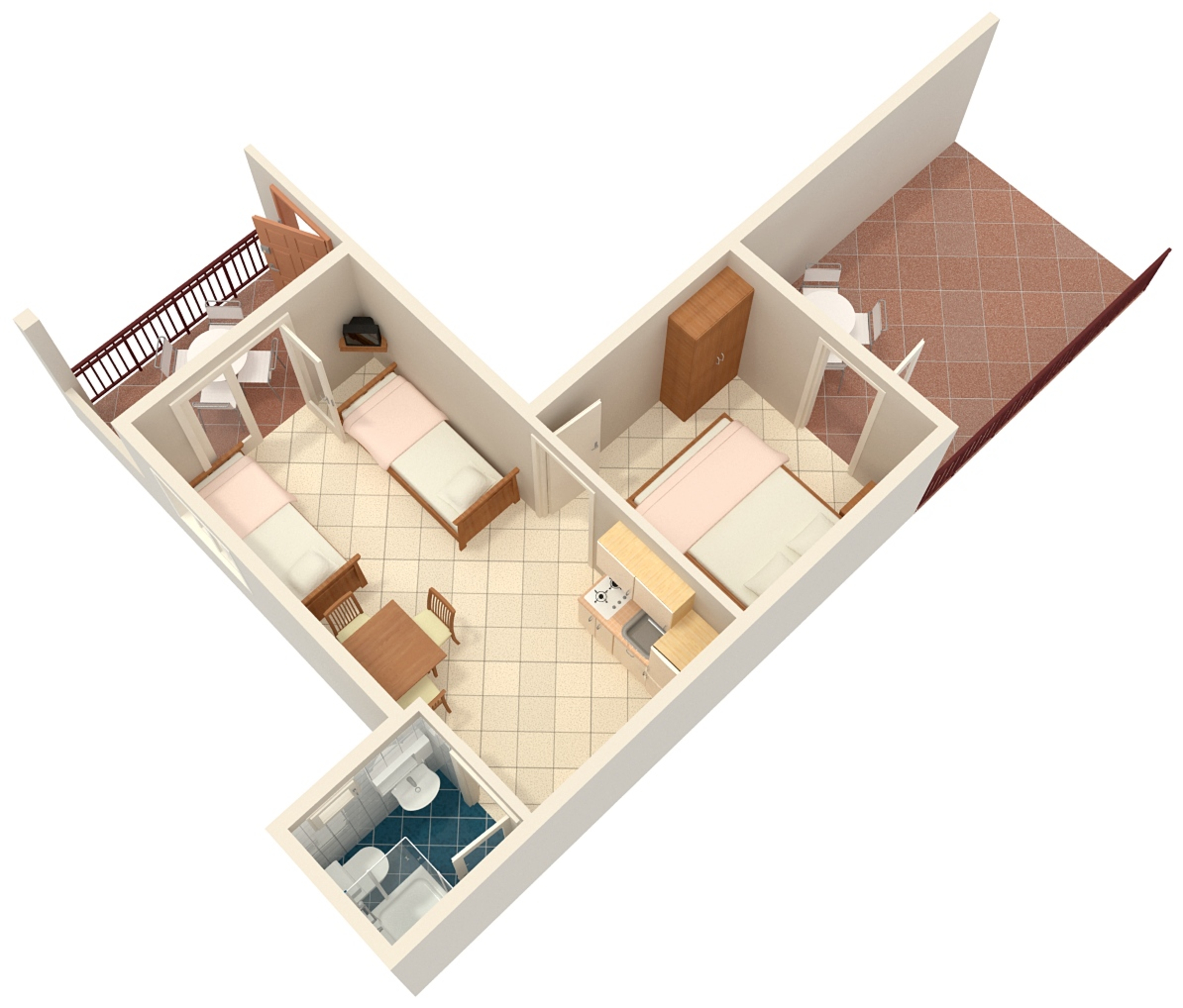 One bedroom apartment with terrace and sea view Stanići, Omiš  A-e