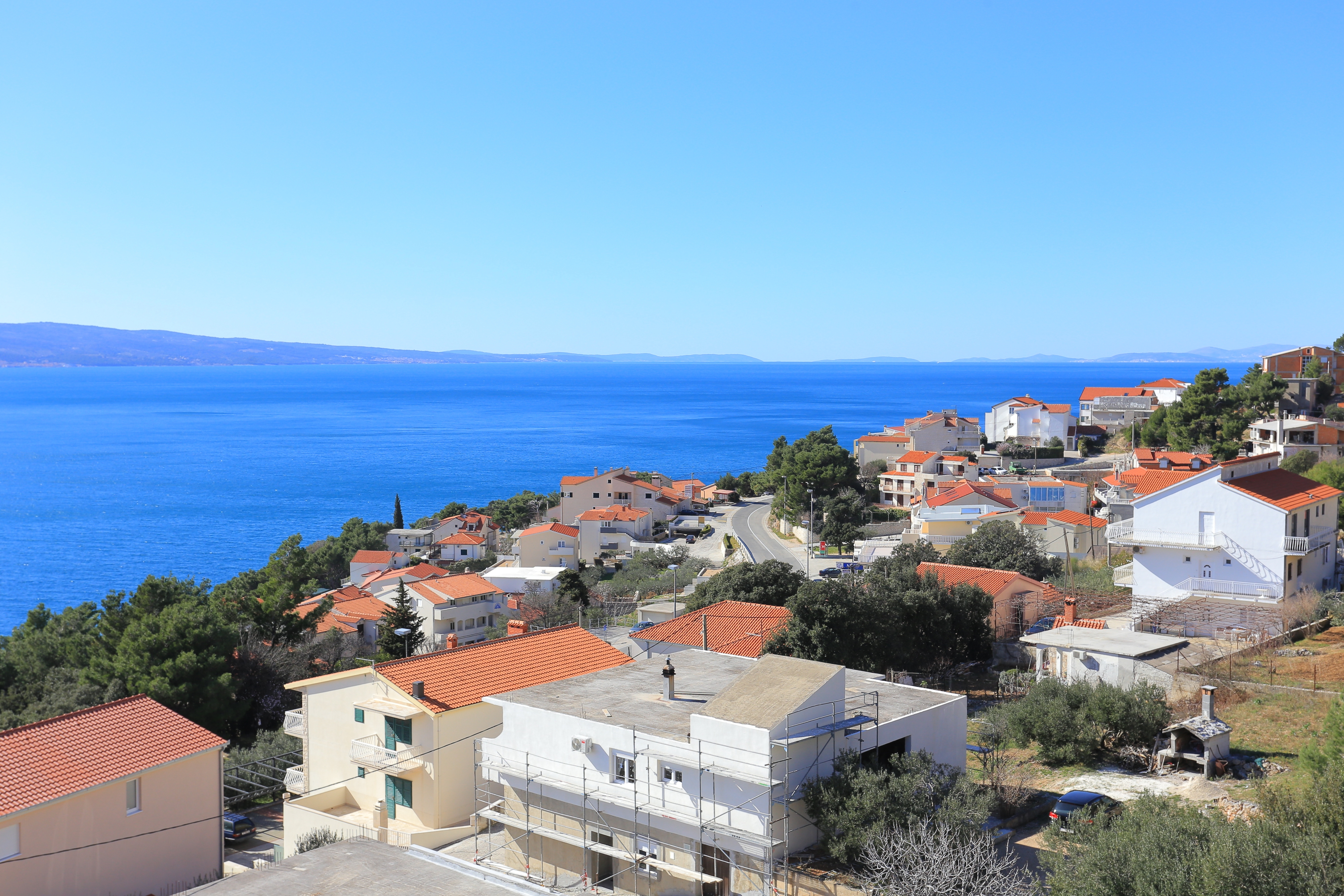 Studio flat with balcony and sea view Stanići, Omiš  AS-b