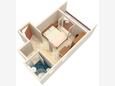 Stanići, Plan in the studio-apartment, WiFi.