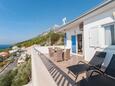 Pisak, Terrasse dans l’hébergement en type apartment, avec la vue sur la mer, animaux acceptés et WiFi.