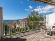 Terrace Nemira, Terrace in the apartment, with a sea view, (pet friendly) and WiFi.