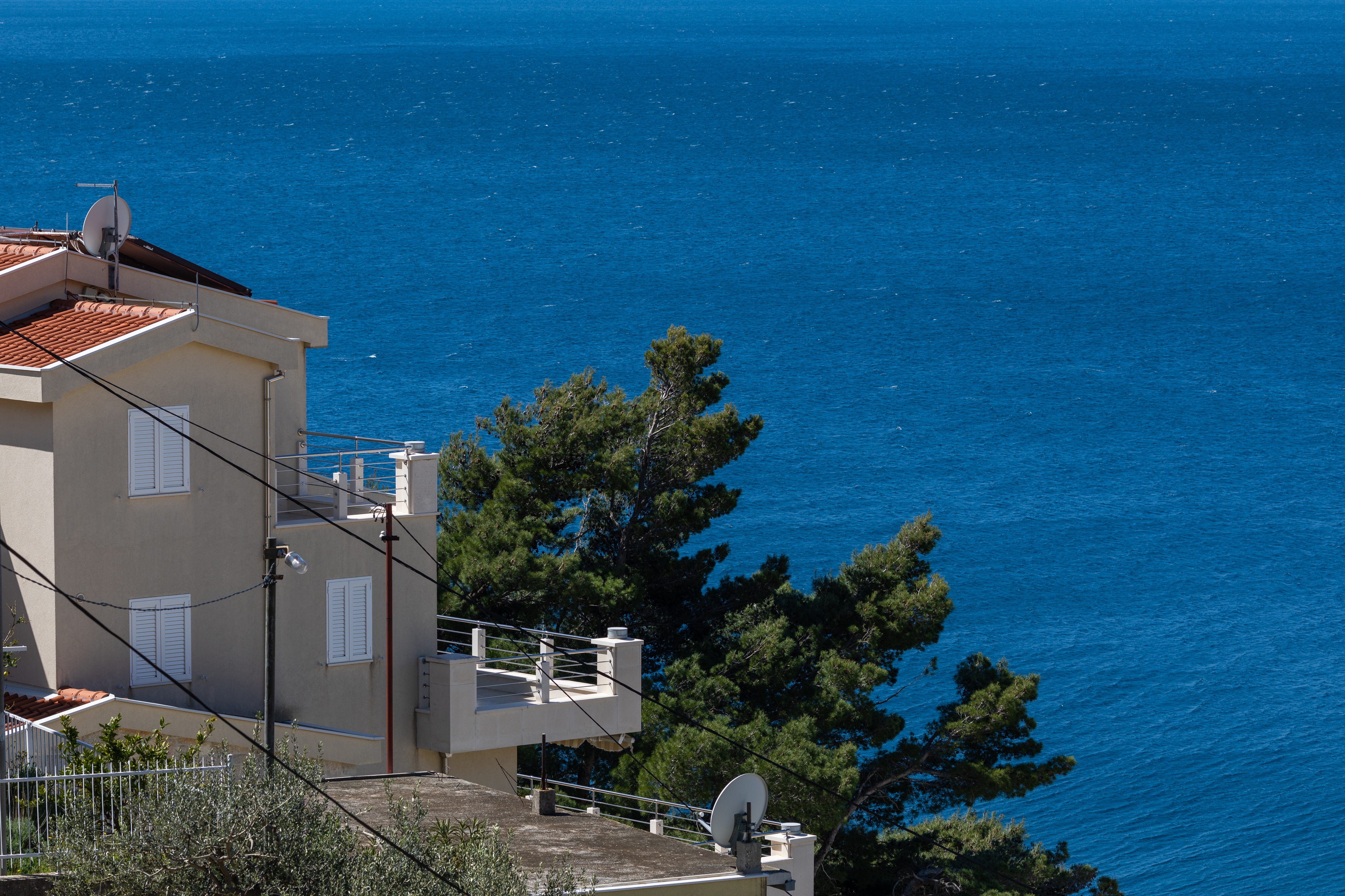 Studio flat with balcony and sea view Nemira, Omiš  AS-b