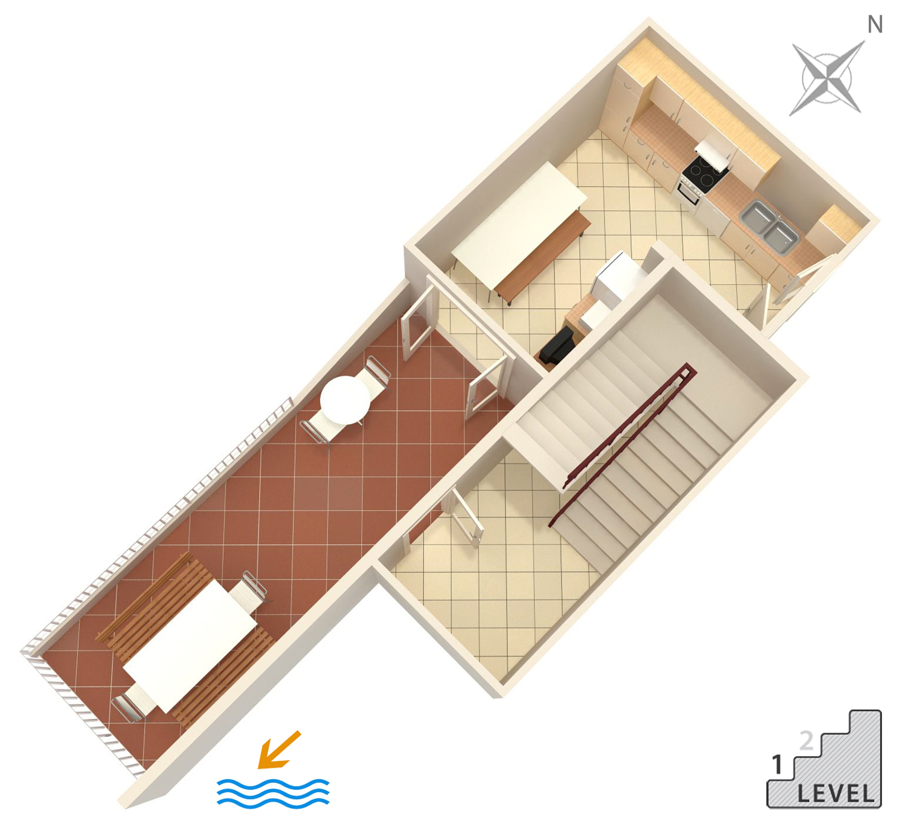 Four bedroom apartment with terrace and sea view Duće, Omiš  A-a