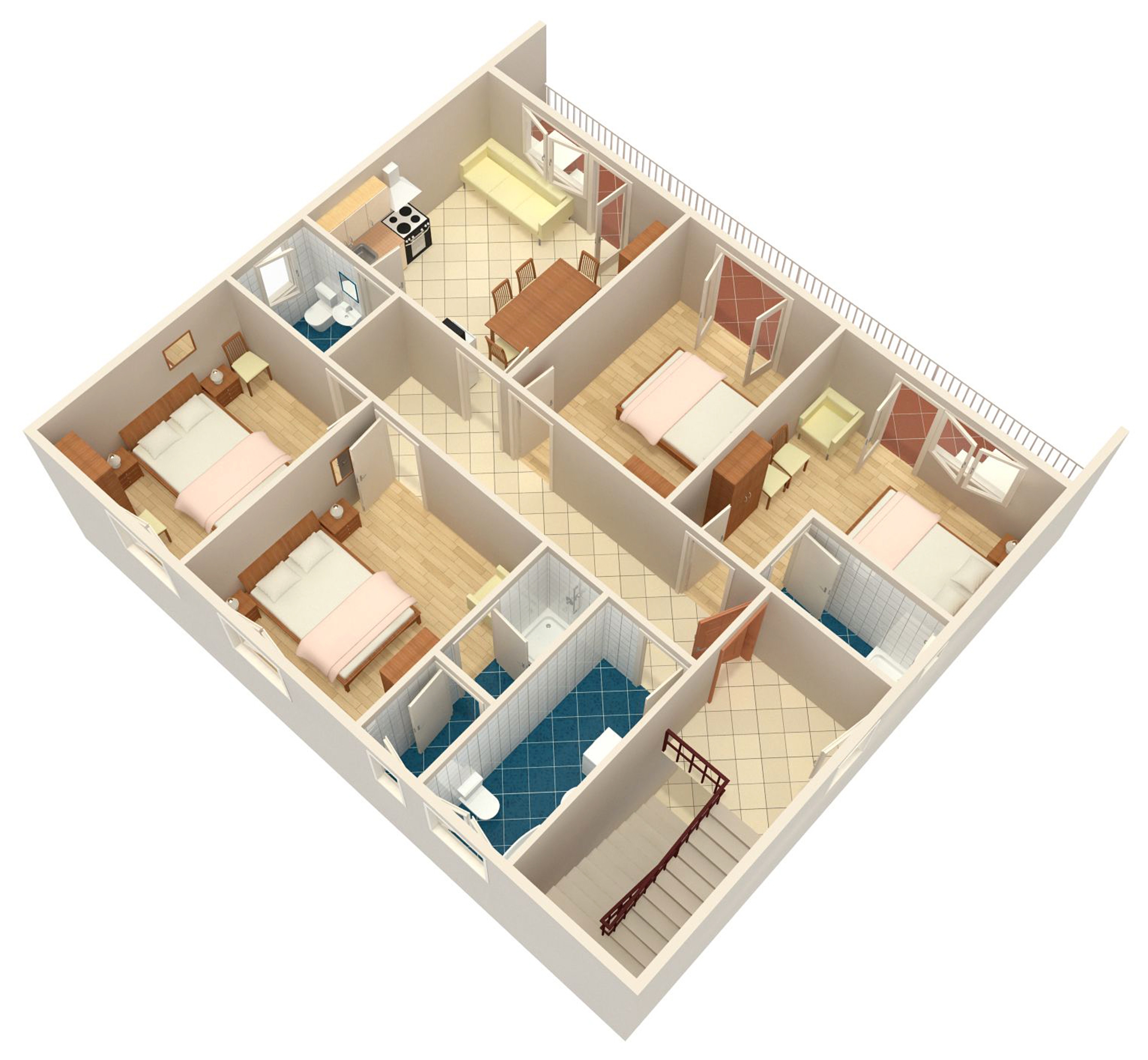 Four bedroom apartment with terrace and sea view Duće, Omiš  A-a