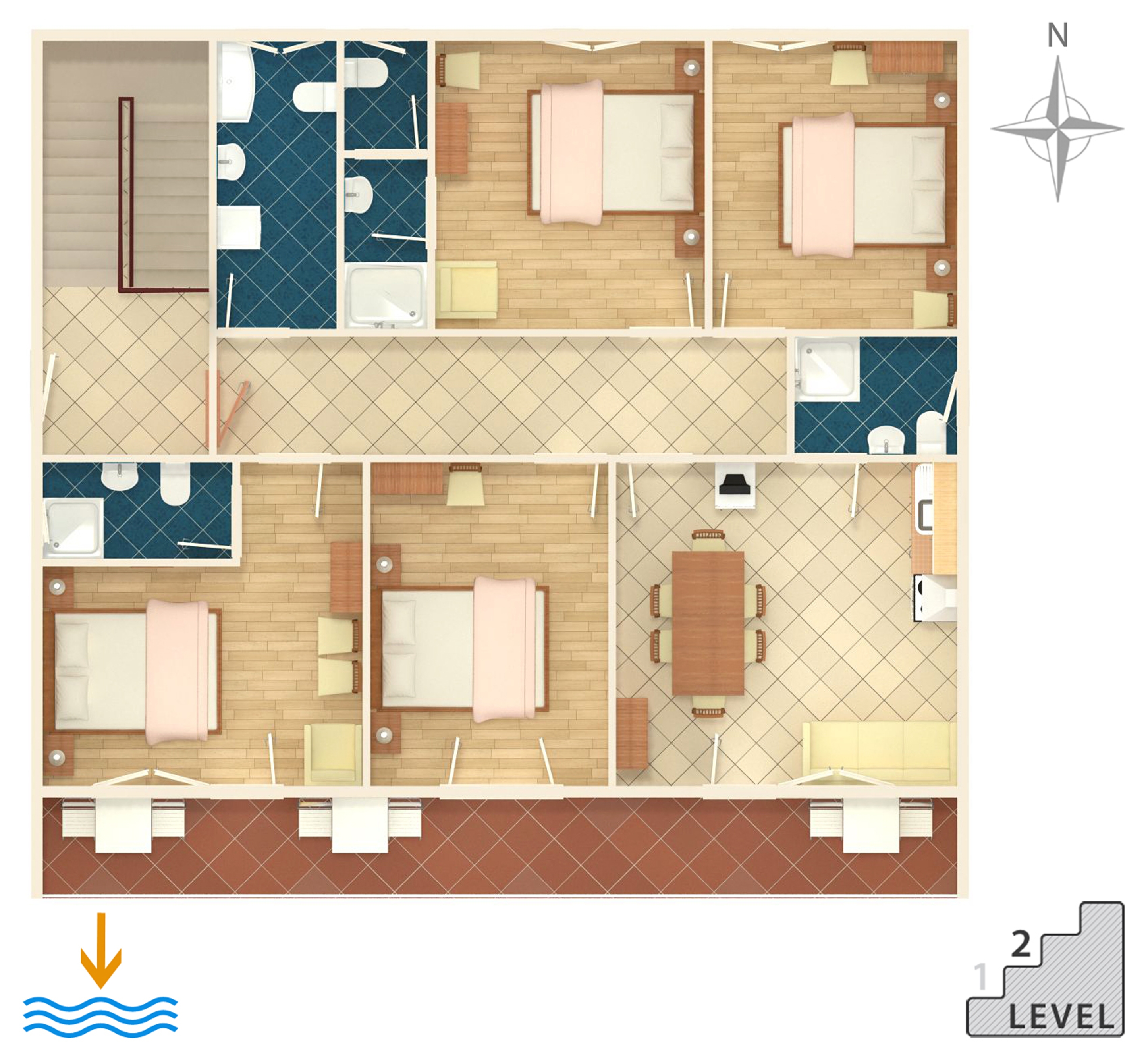 Four bedroom apartment with terrace and sea view Duće, Omiš  A-a