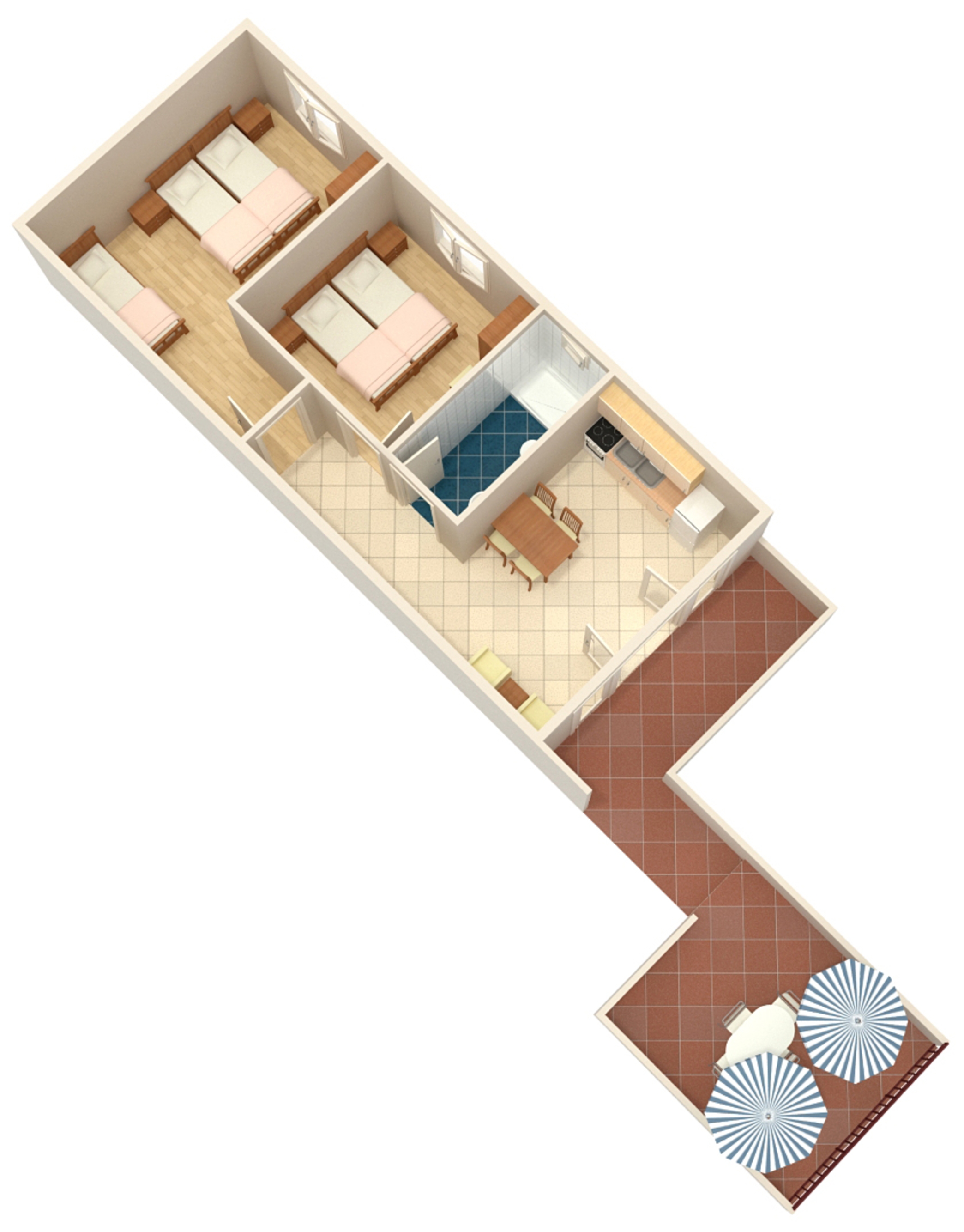 Two bedroom apartment near beach Luka Dubrava, Pelješac  A-a