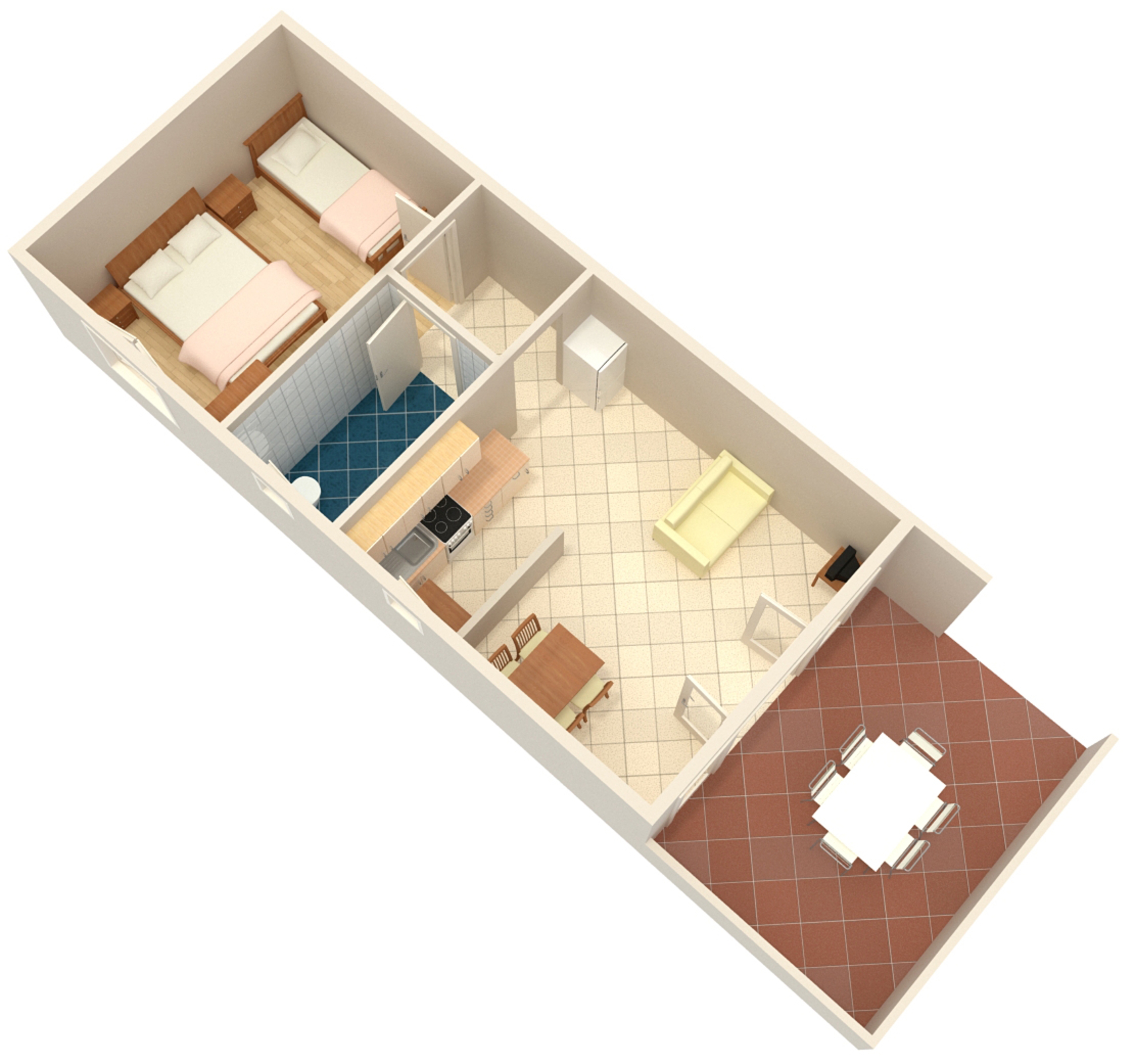 One bedroom apartment near beach Luka Dubrava, Pelješac  A-b