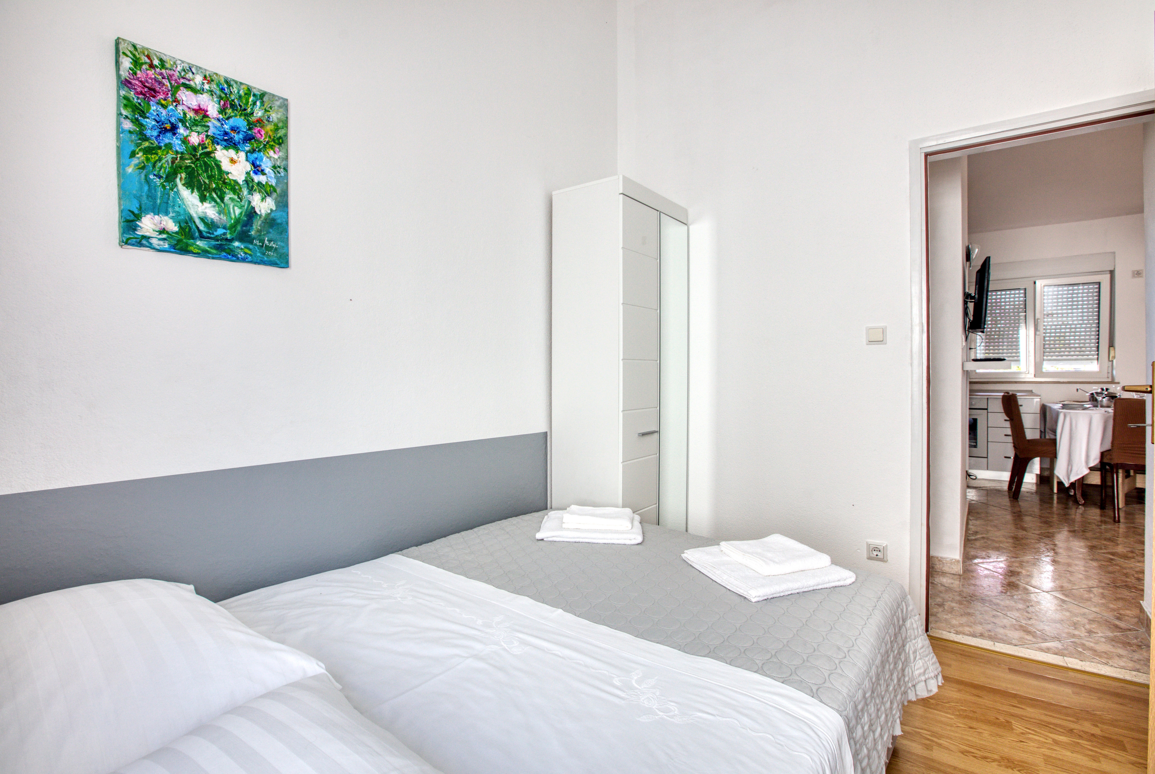 Two bedroom apartment with balcony Rogoznica  A-c