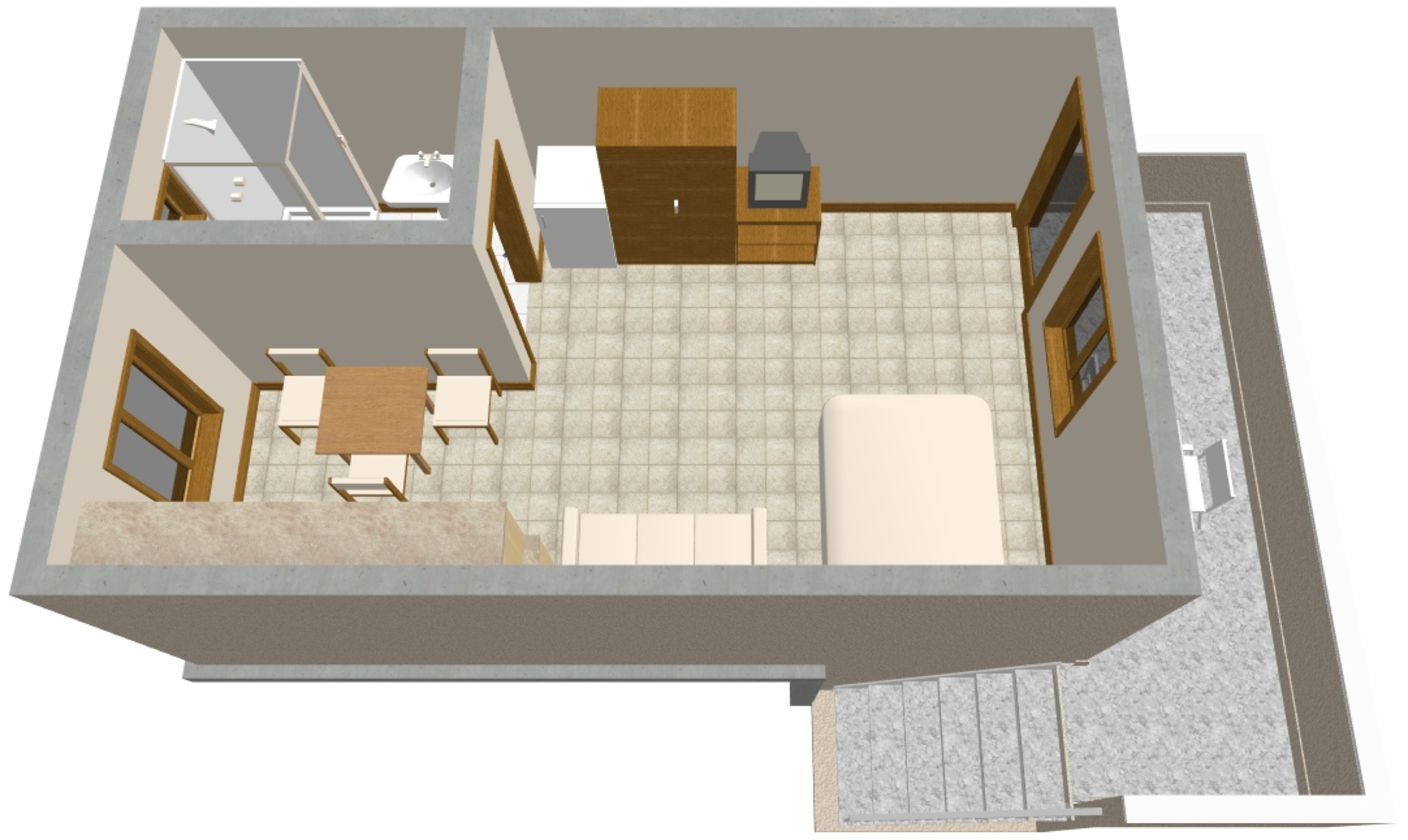 Studio flat with terrace Nin, Zadar  AS-a