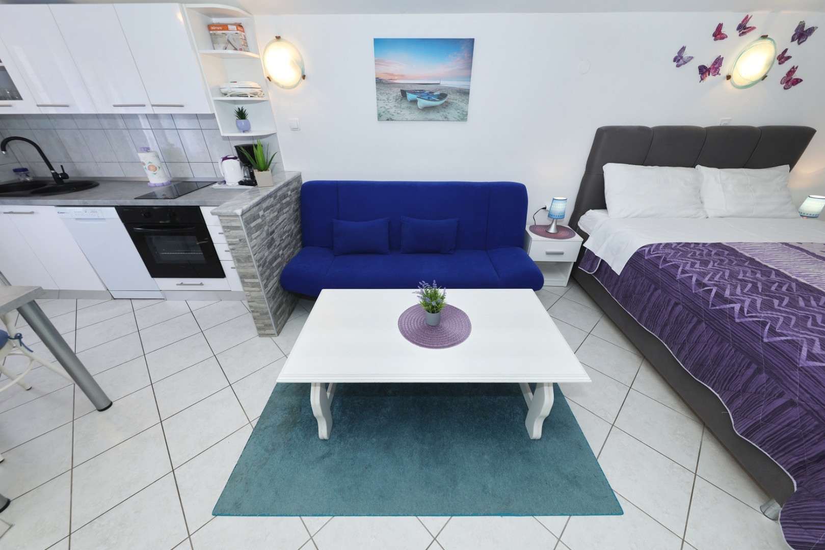 Studio flat with terrace Nin, Zadar  AS-b