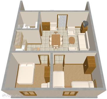 Plan Vir, Plan in the apartment, dopusteni kucni ljubimci i WIFI.