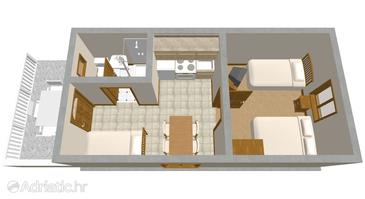 Plan Vir, Plan in the apartment, dopusteni kucni ljubimci i WIFI.