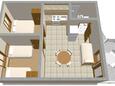 Vir, plattegrond in the apartment, (pet friendly) en WiFi.