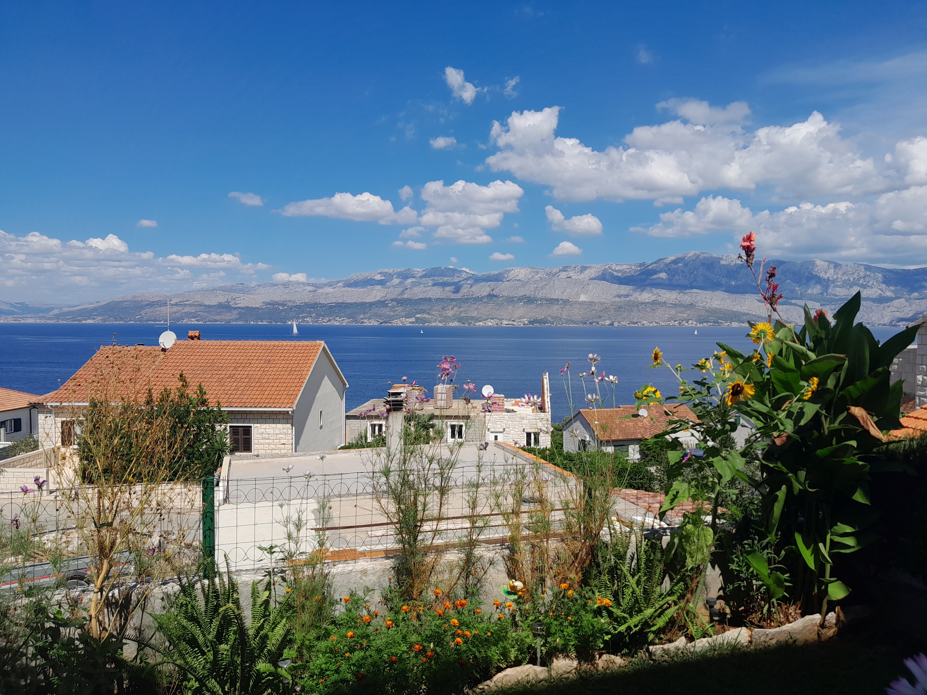 Two bedroom apartment with terrace and sea view Postira, Brač  A-b