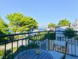Postira, Balcony in the apartment, with a sea view and WiFi.