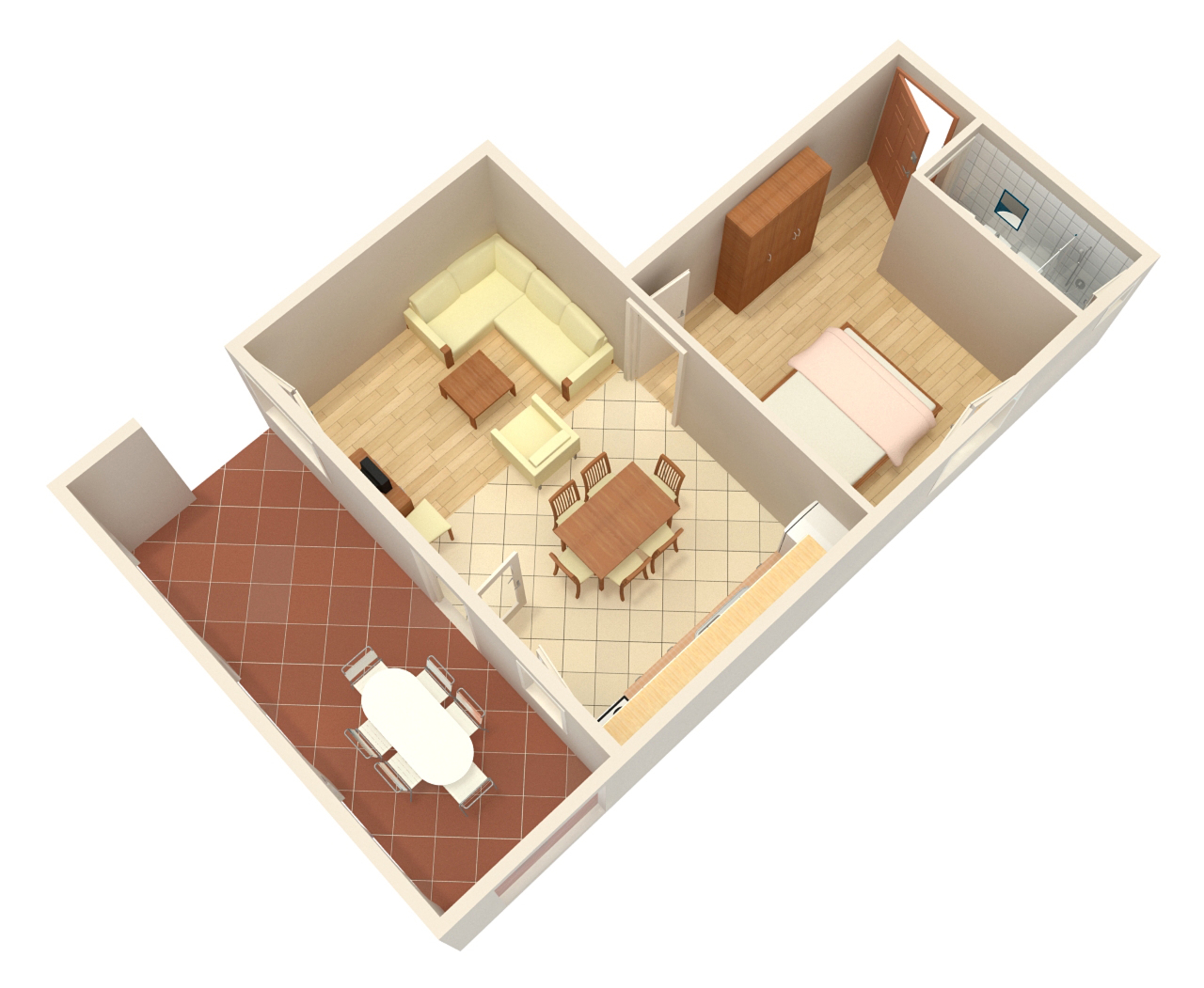 Jednosobni apartman uz plažu Sutivan, Brač  A-a