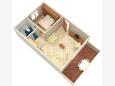 Postira, Plan in the apartment, WiFi.