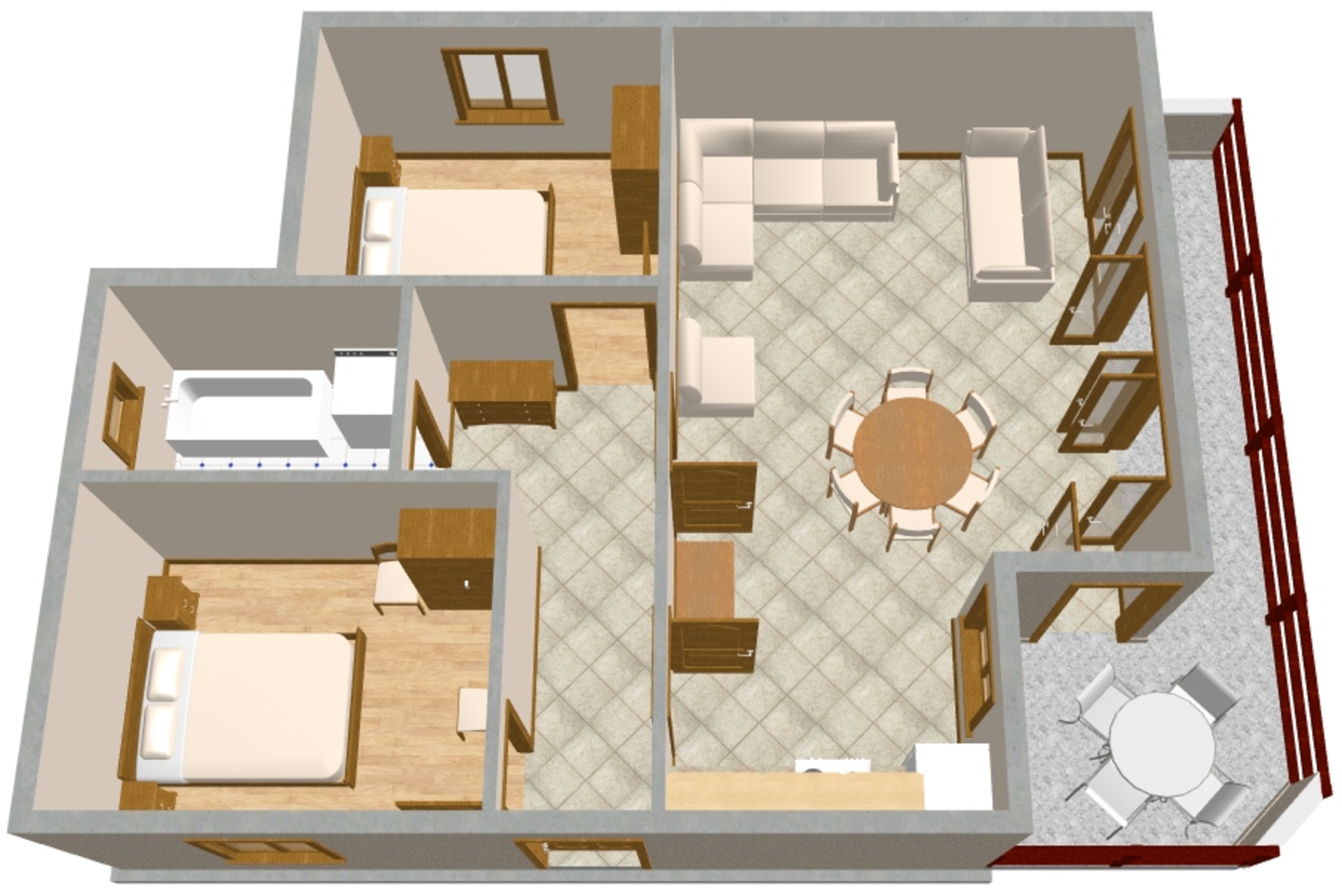 Two bedroom apartment with balcony and sea view Mimice, Omiš  A-c