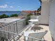 Duće, Terrasse dans l’hébergement en type studio-apartment, avec la vue sur la mer et WiFi.