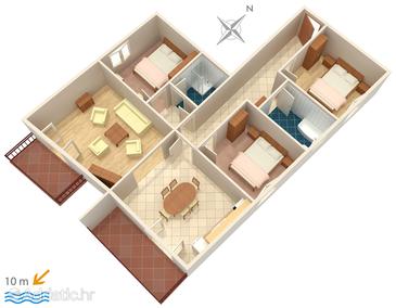 Plan Vodice, Plan in the apartment.
