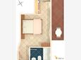 Vodice, План в размещении типа studio-apartment, WiFi.