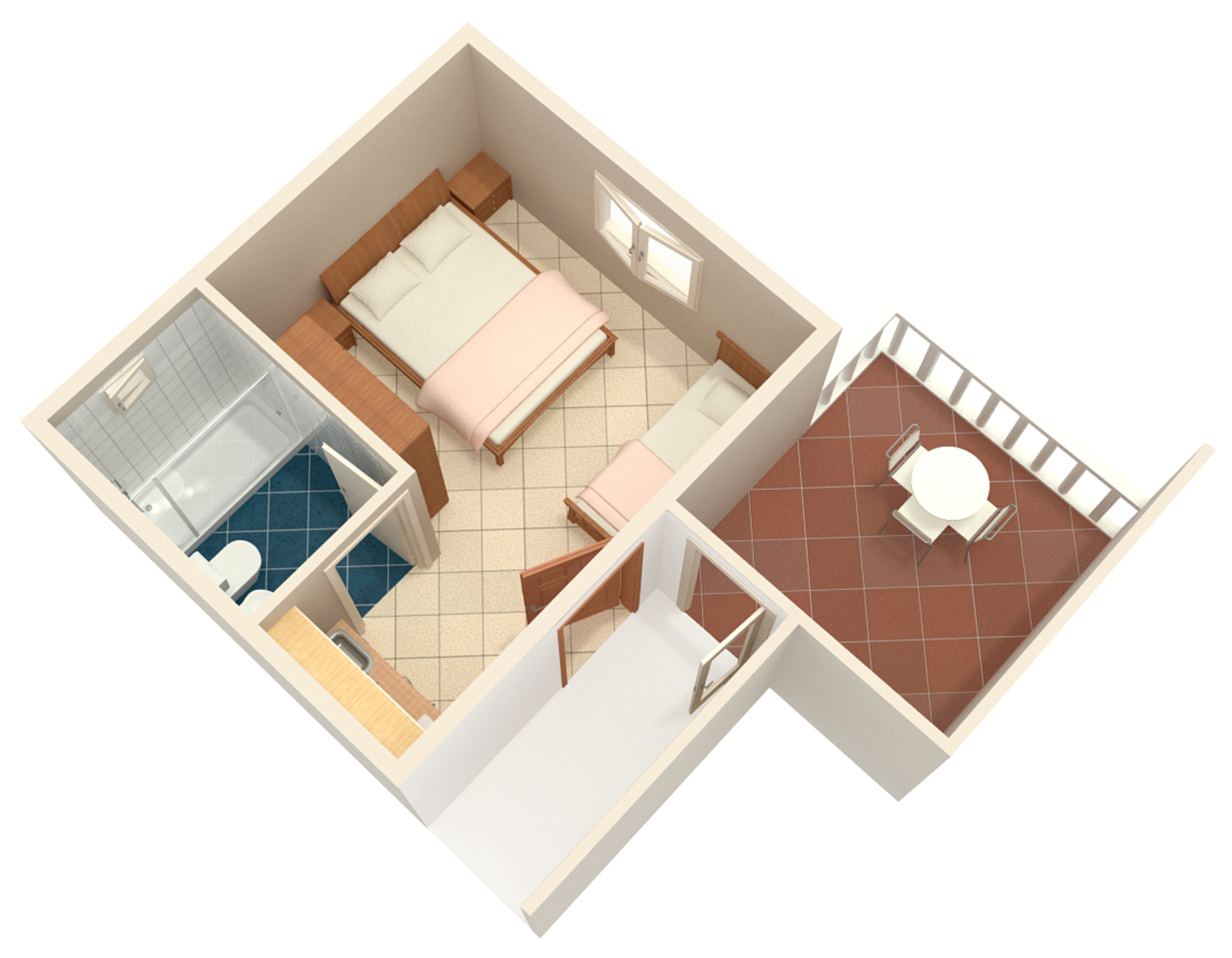 Studio flat with terrace Vodice  AS-b