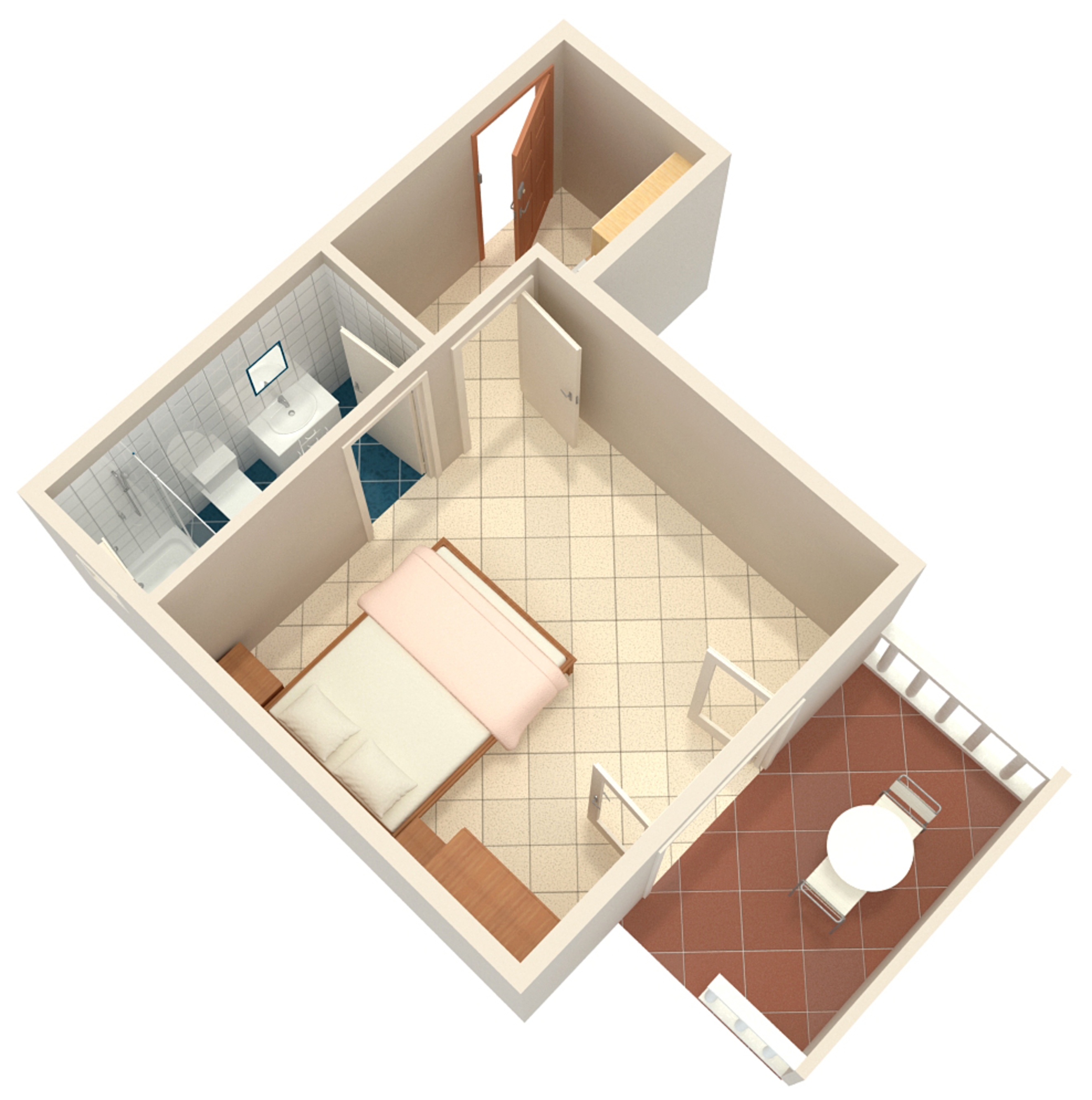 Studio flat with terrace Vodice  AS-d