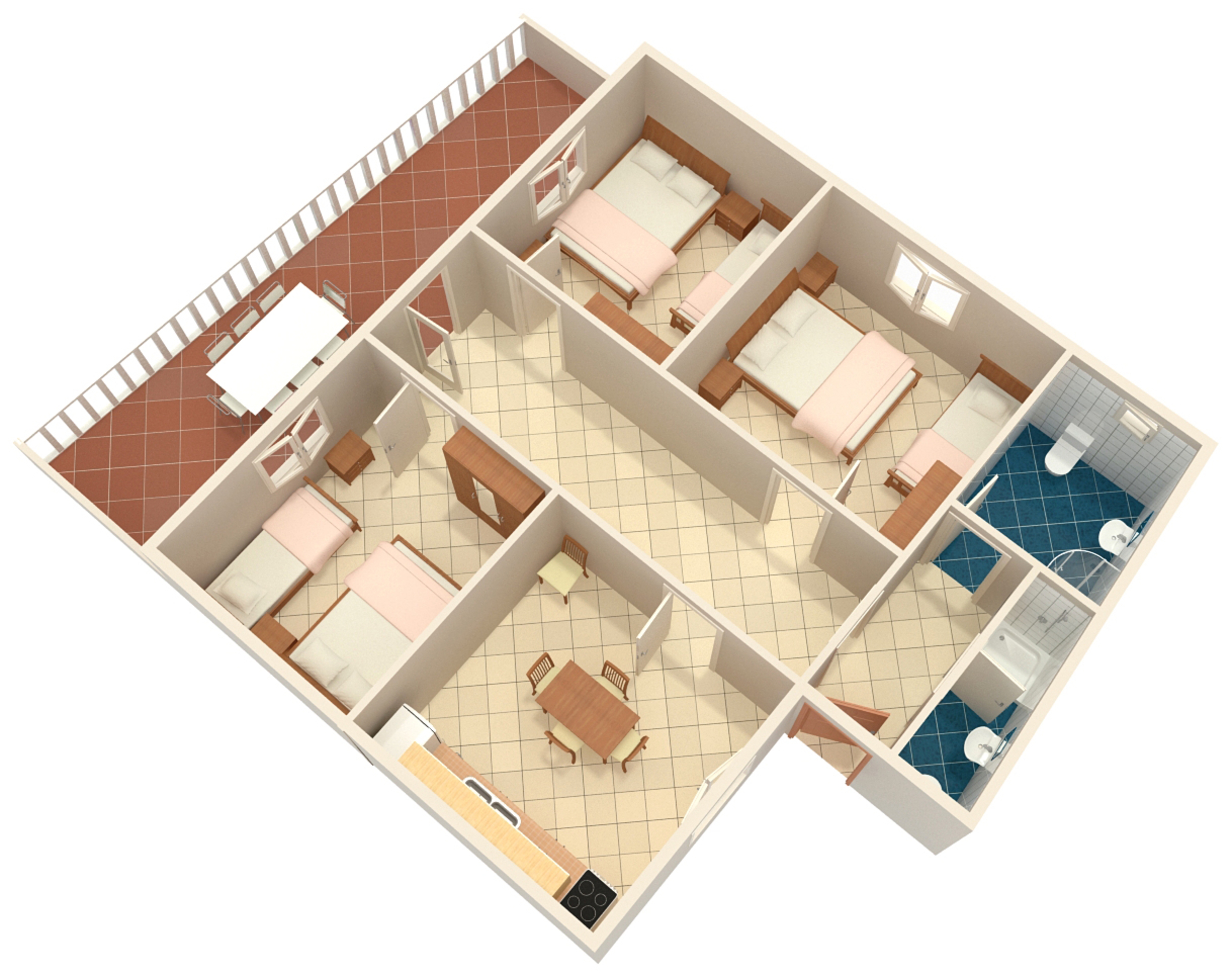 Three bedroom apartment near beach Cove Tvrdni Dolac, Hvar  A-a