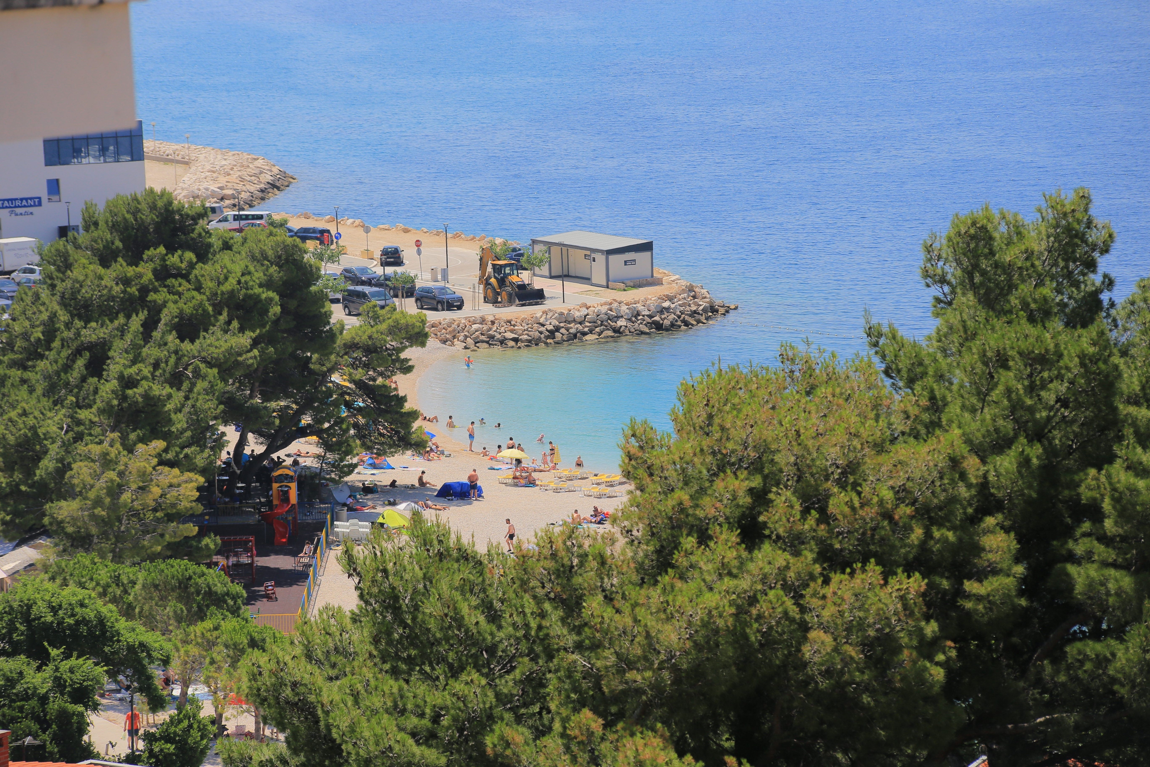 One bedroom apartment with balcony and sea view Baška Voda, Makarska  A-c