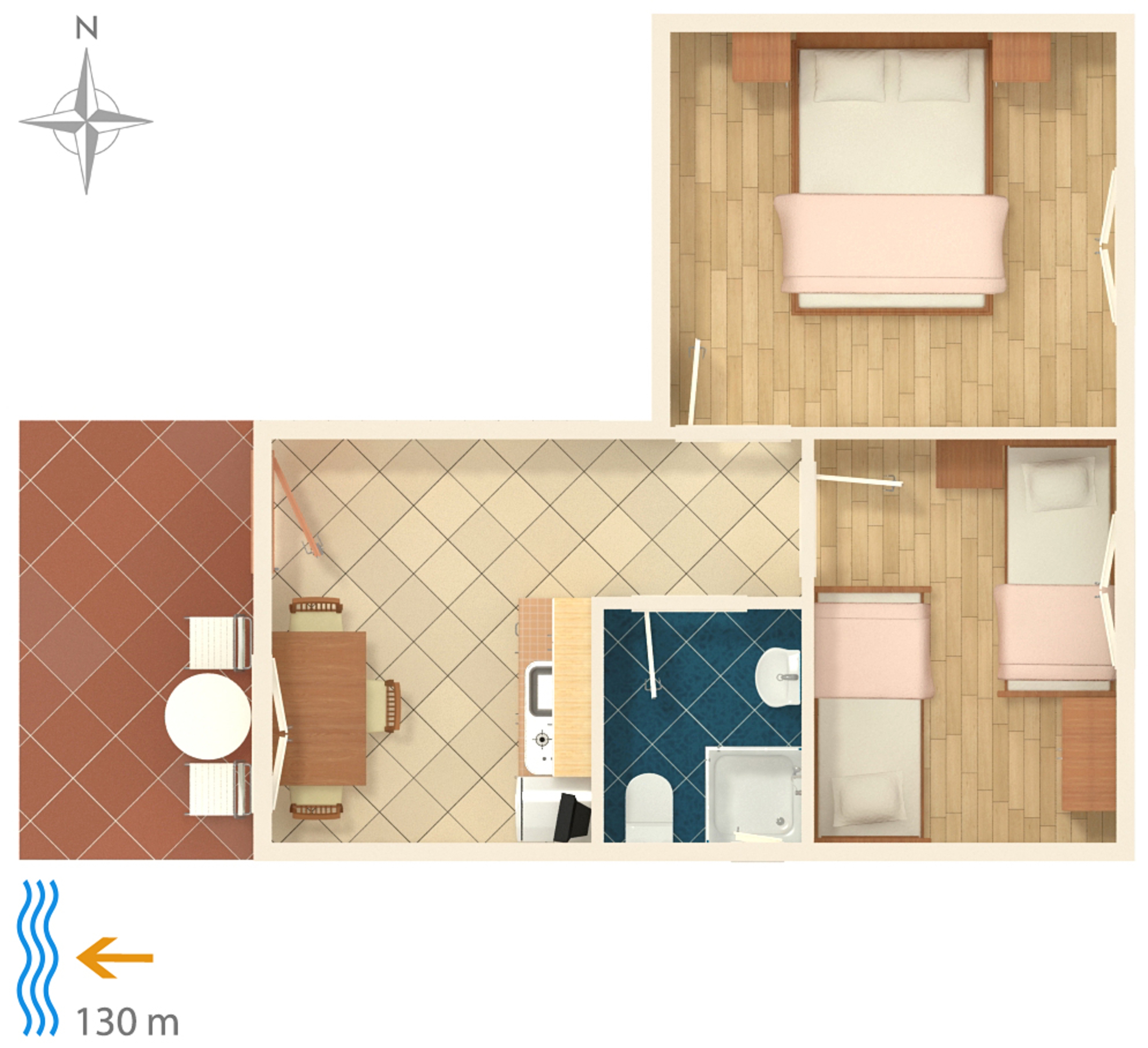 Two bedroom apartment with air-conditioning Banjole, Pula  A-a