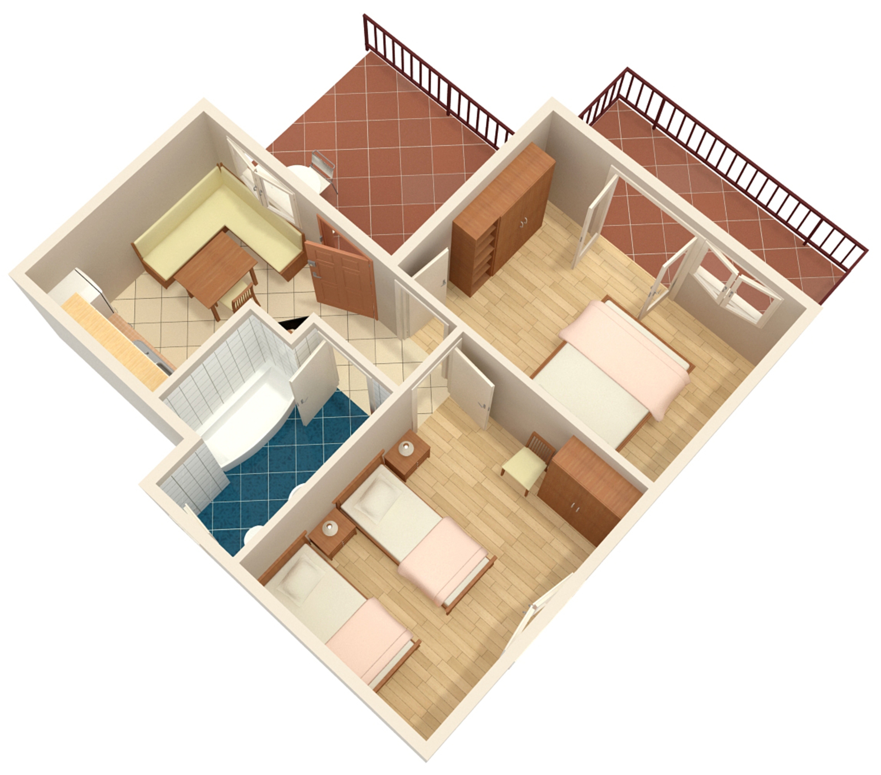 Two bedroom apartment with balcony Banjole, Pula  A-b