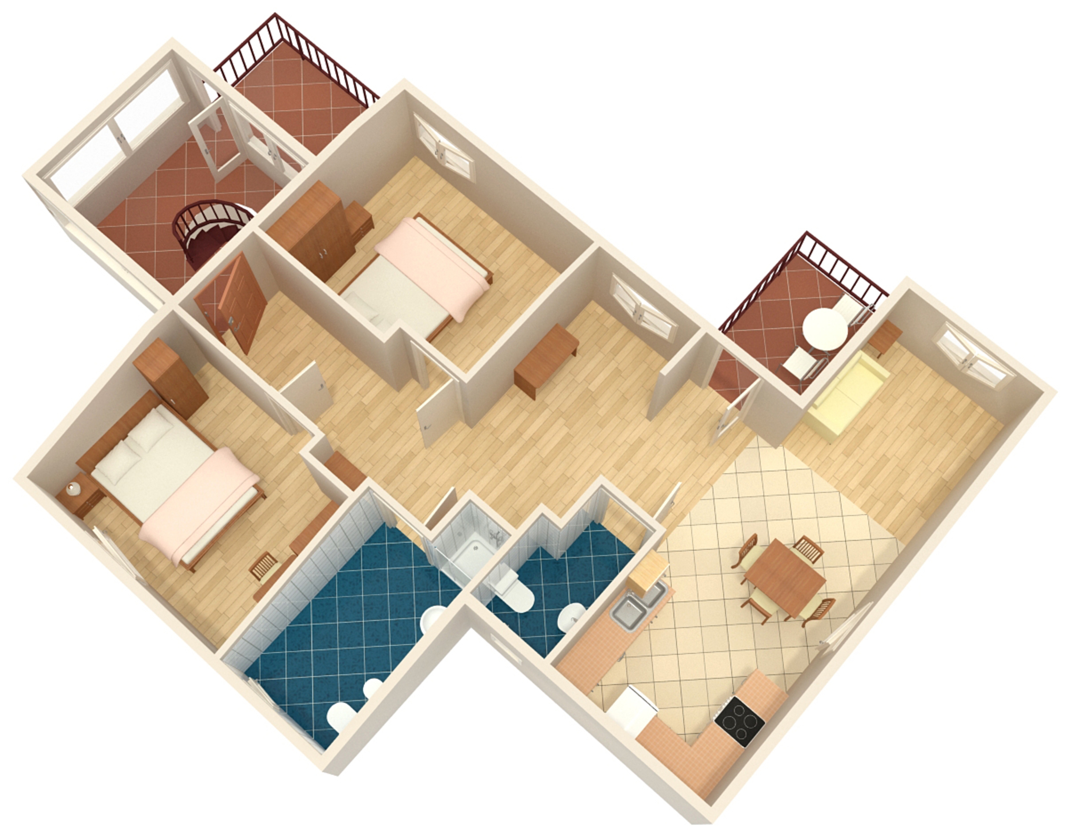 Two bedroom apartment with balcony Banjole, Pula  A-c