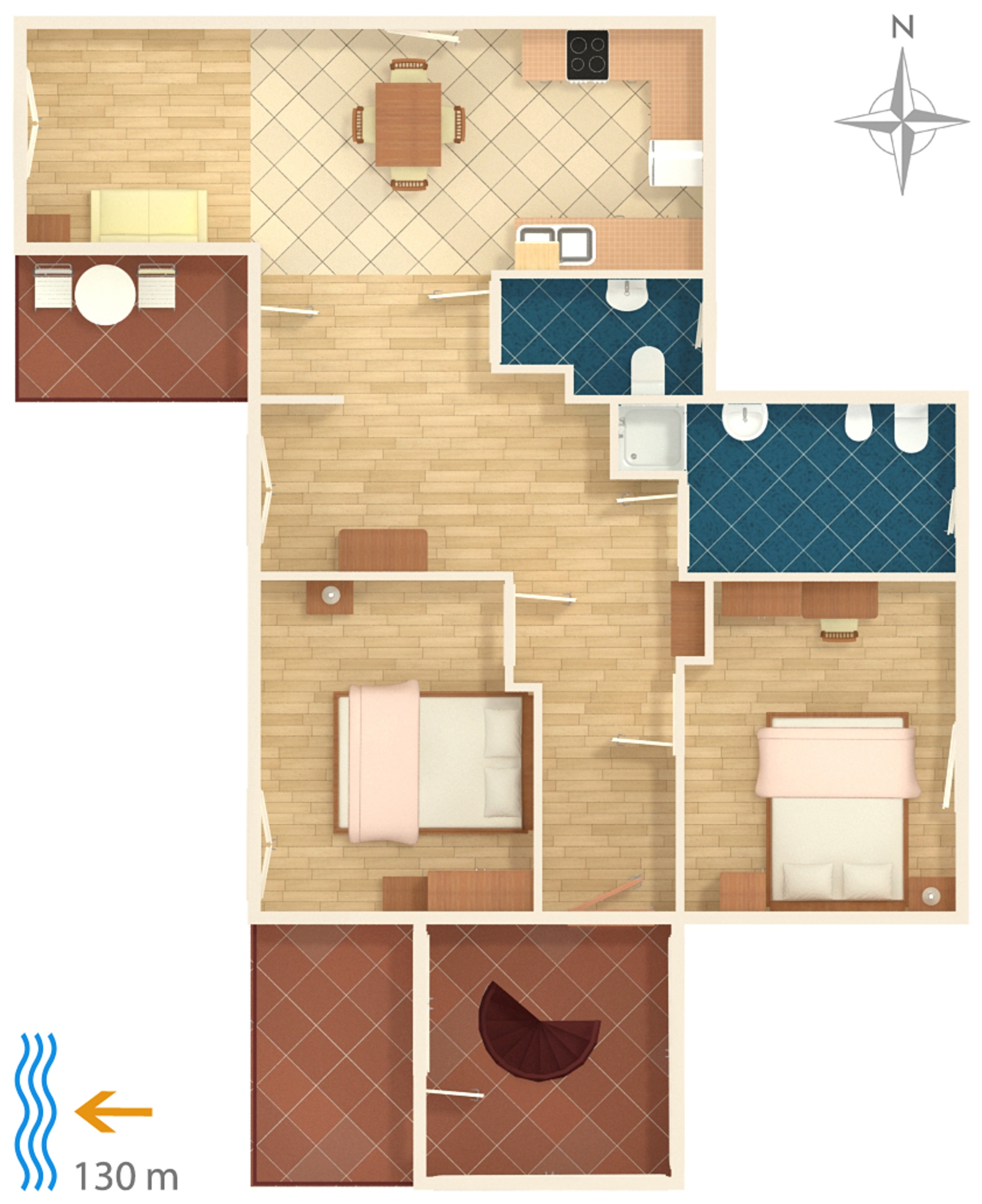 Two bedroom apartment with balcony Banjole, Pula  A-c