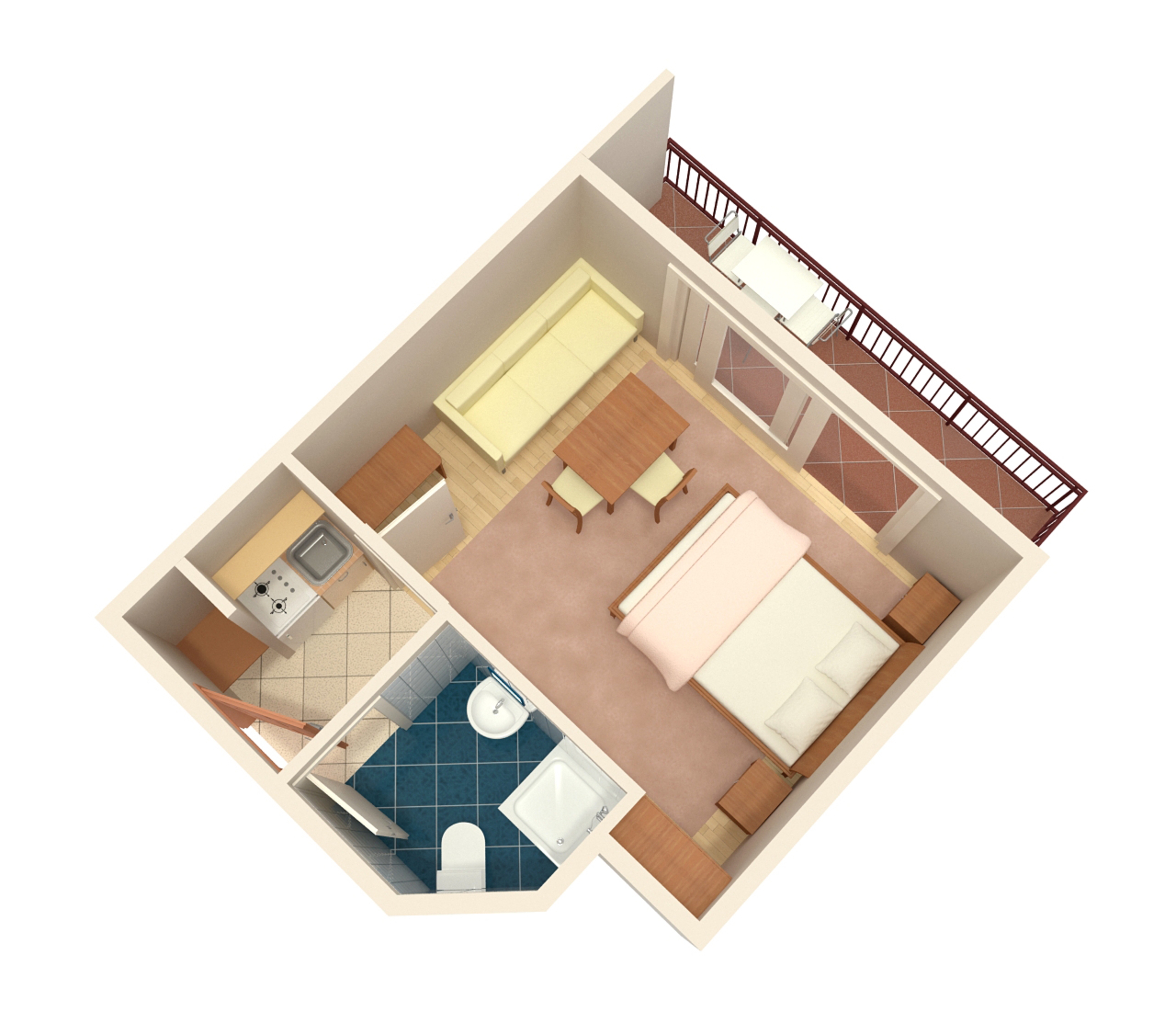 Studio apartman s balkonom i pogledom na more Baška Voda, Makarska  AS-b