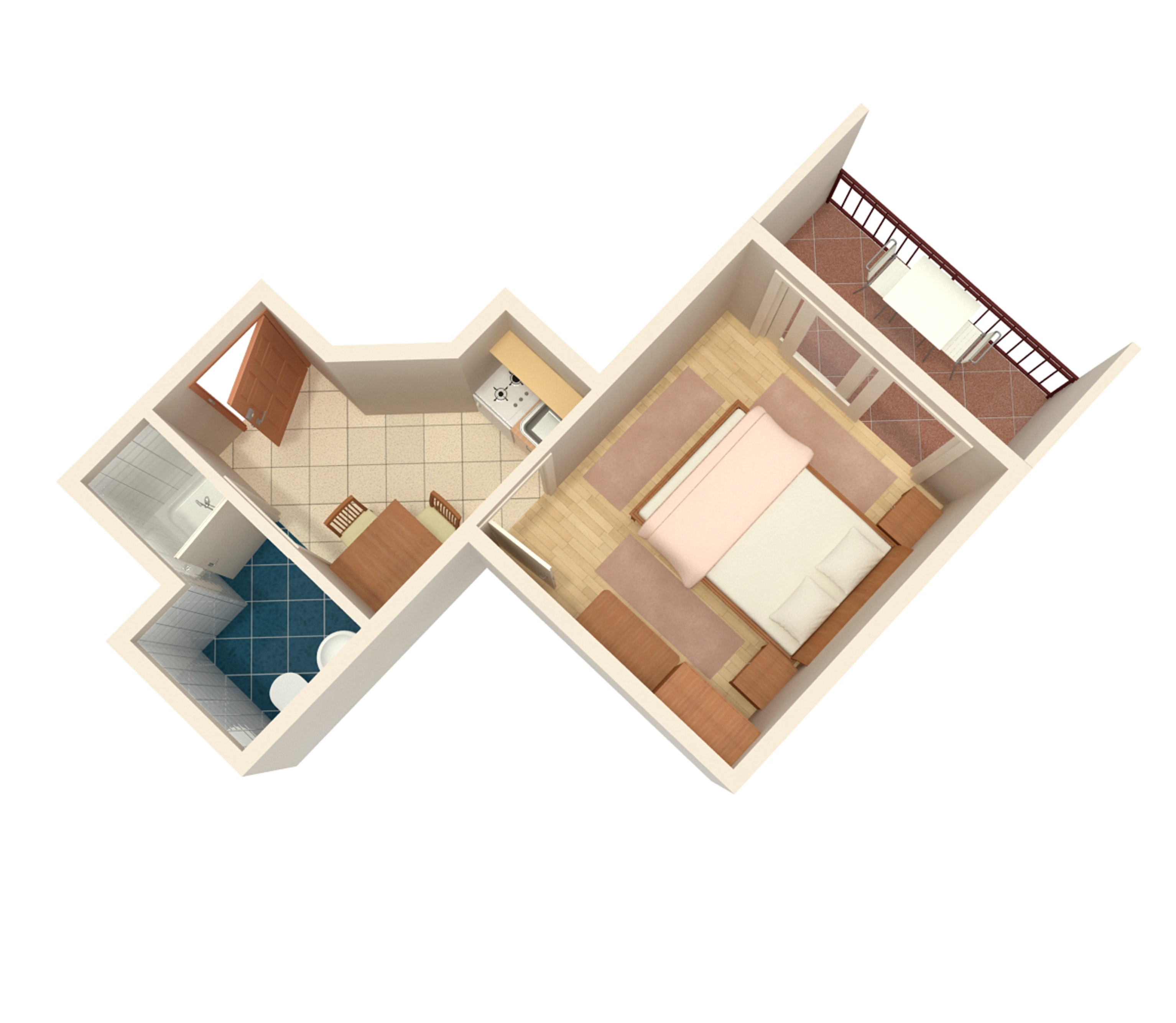 Studio apartman s balkonom i pogledom na more Baška Voda, Makarska  AS-c