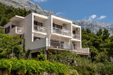 Baška Voda, Makarska, Объект 301 - Апартаменты и комнаты с галечным пляжем.