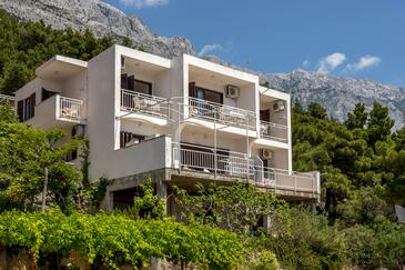 Baška Voda, Makarska, Objekt 301 - Apartmaji s prodnato plažo.