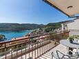 Balkon Rabac, Balkon v ubytování typu apartment, s výhledem na moře, domácí mazlíčci povoleni a WiFi.