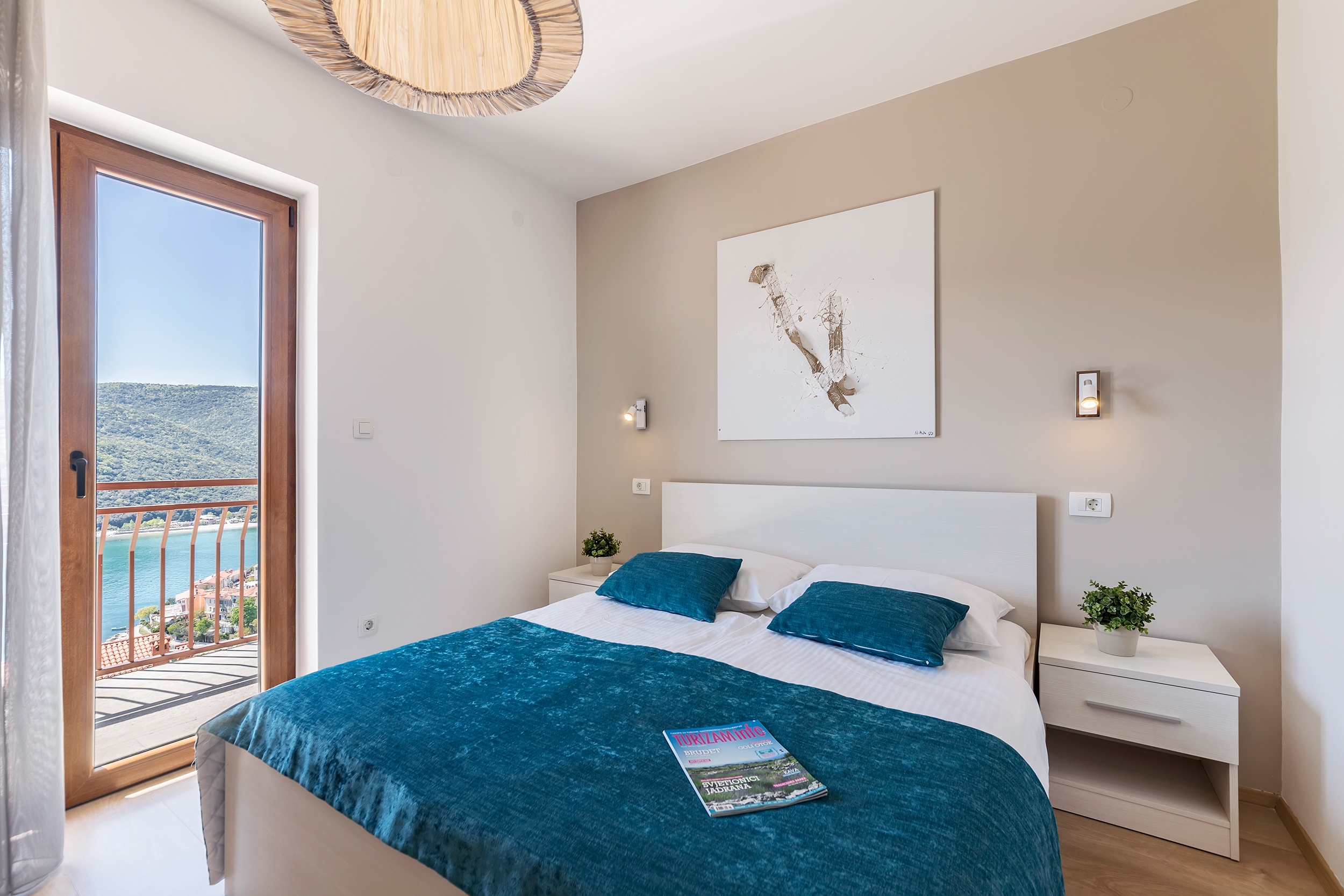 Two bedroom apartment with balcony and sea view Rabac, Labin  A-b