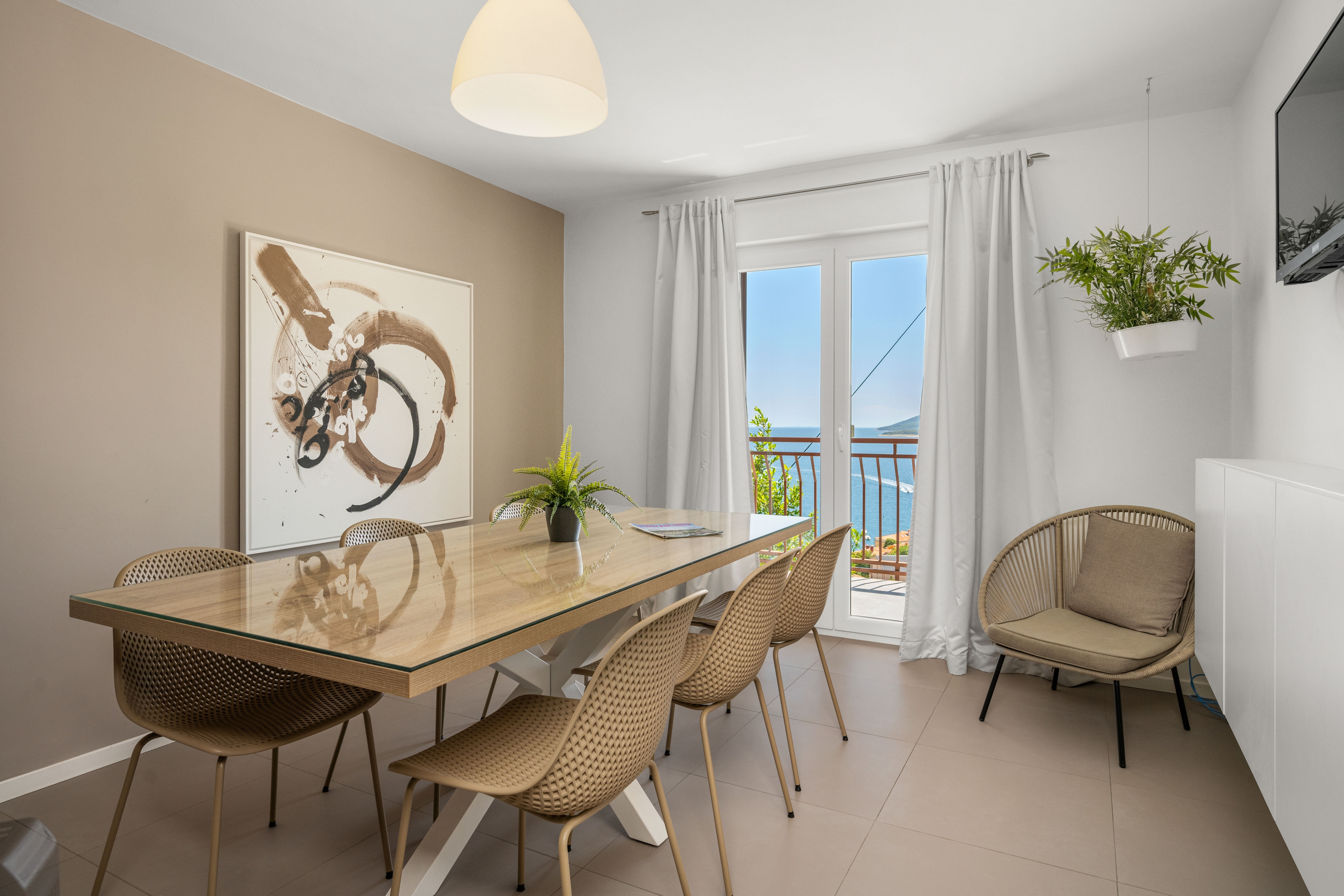 Three bedroom apartment with terrace and sea view Rabac, Labin  A-a