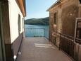 Rabac, Terrasse dans l’hébergement en type room, avec la vue sur la mer et WiFi.