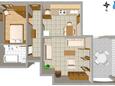 Duga Luka (Prtlog), Plan kwatery w zakwaterowaniu typu apartment, WiFi.