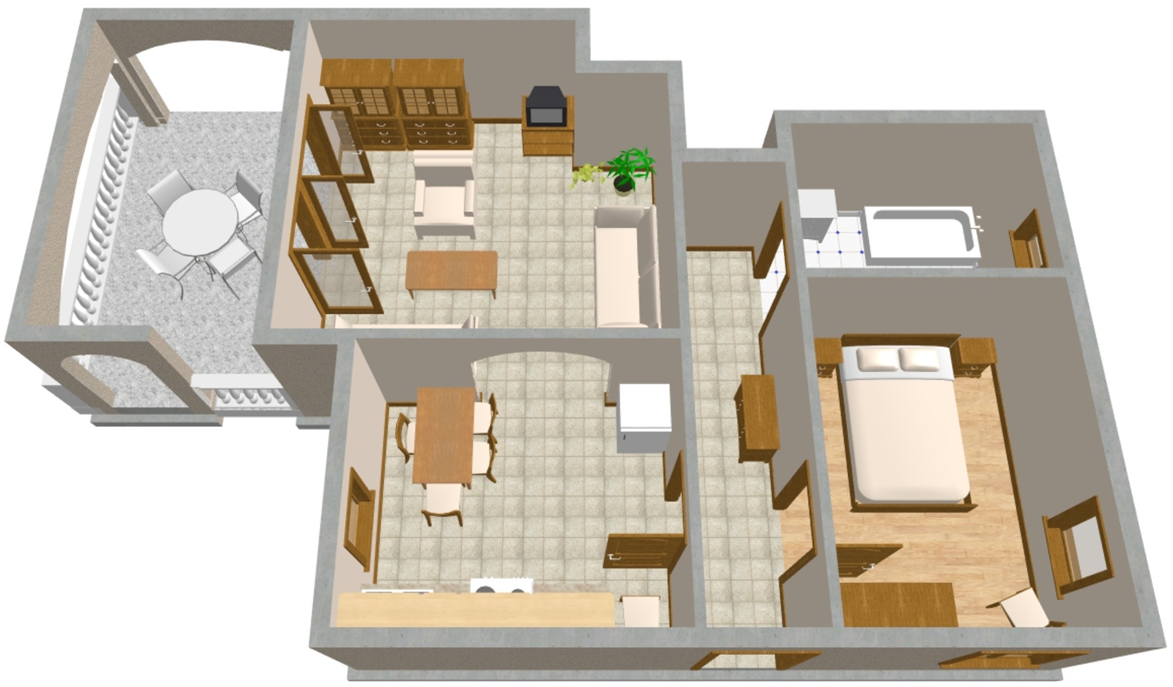 One bedroom apartment with terrace and sea view Duga Luka (Prtlog), Labin  A-b