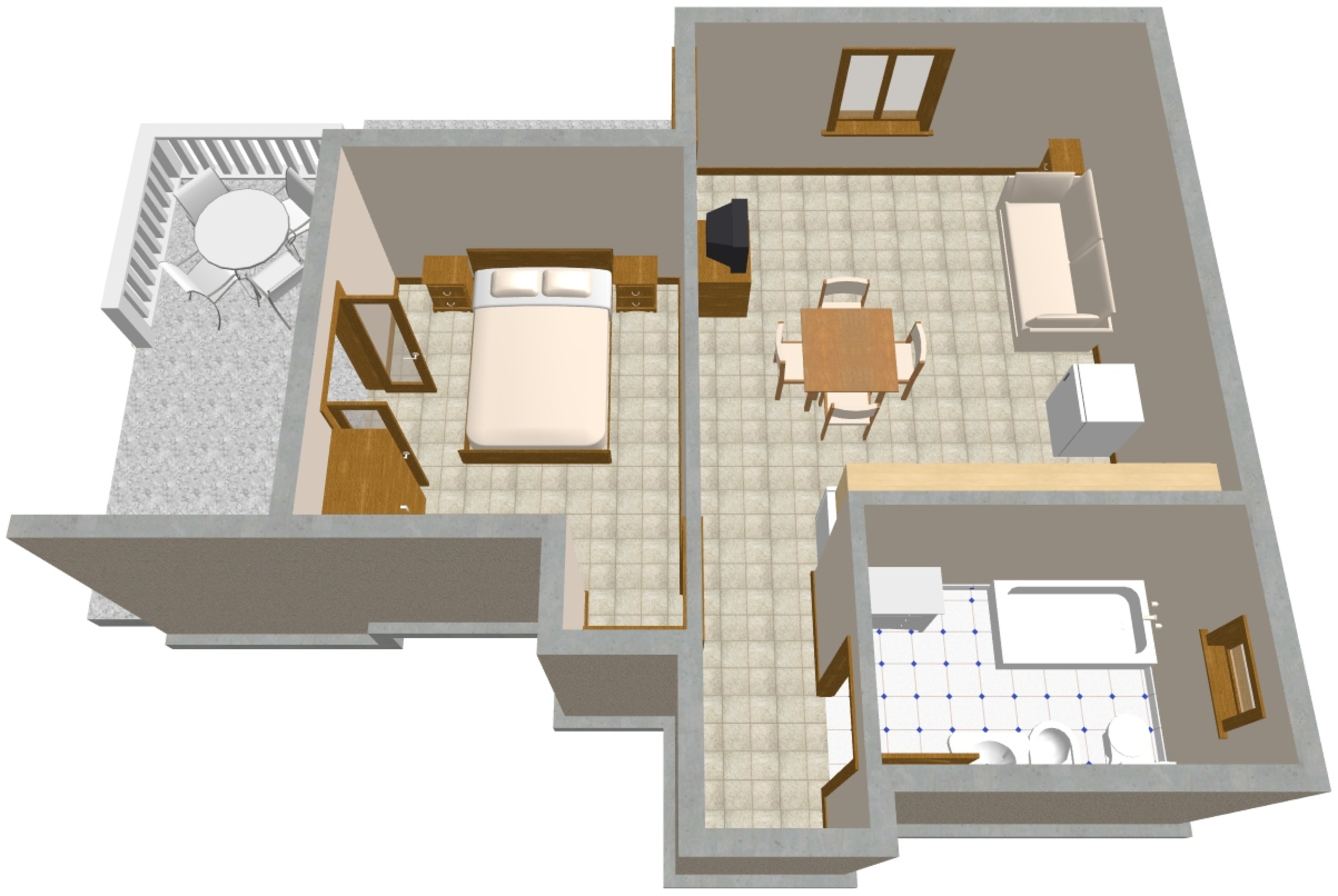 One bedroom apartment with terrace and sea view Duga Luka (Prtlog), Labin  A-c