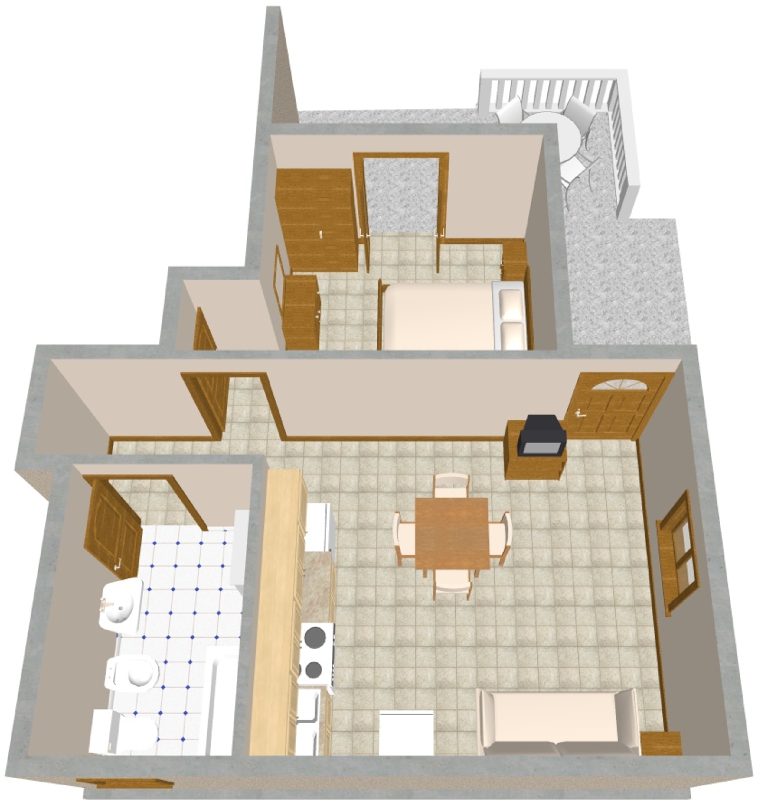 One bedroom apartment with terrace and sea view Duga Luka (Prtlog), Labin  A-c