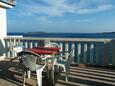 Terrace Milna, Terrace in the apartment, with a sea view and WiFi.
