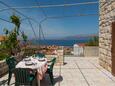 Terrace Postira, Terrace in the apartment, with a sea view, (pet friendly) and WiFi.